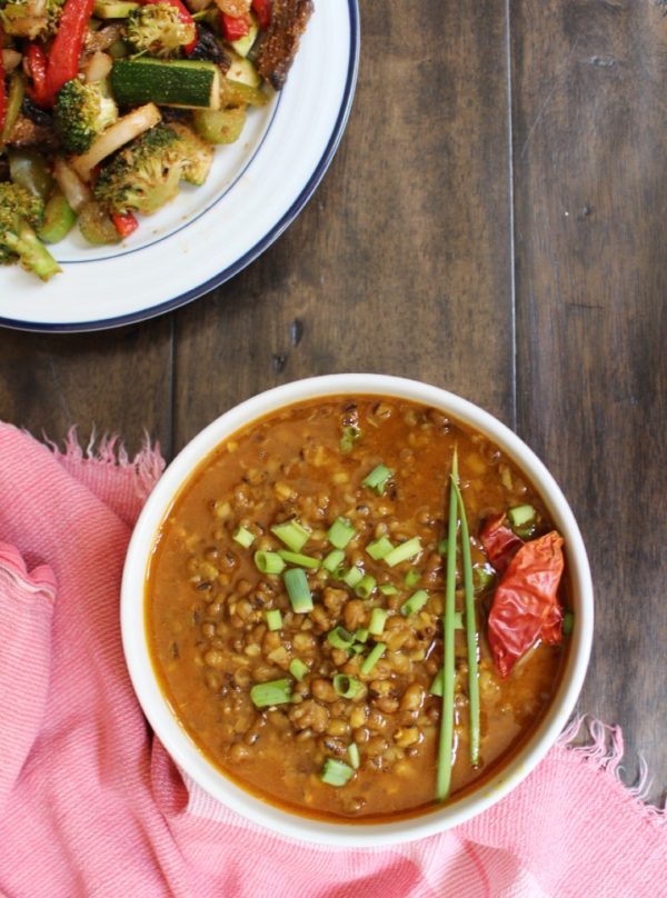 Vegan Instant Pot Green Moong Dal Lentils Recipe - Warrior In The Kitchen